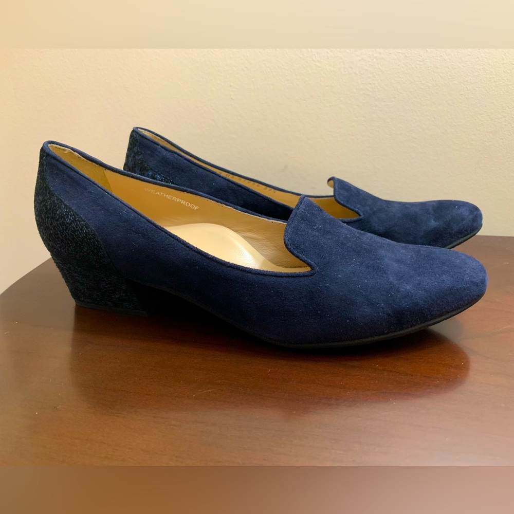 Ron White Women's Navy Suede Loafers - size 39 1/2